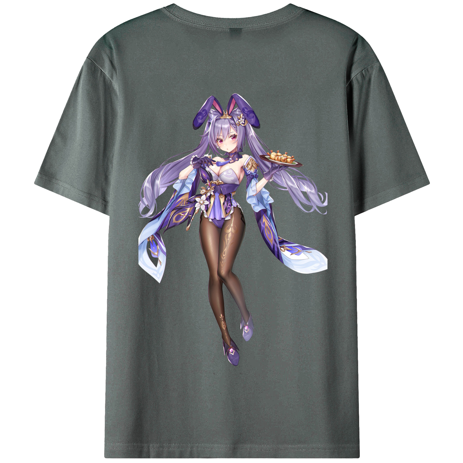 げんし神 刻晴 こくせい genshin Kokusei 綿100％半袖Tシャツ（背面プリント）